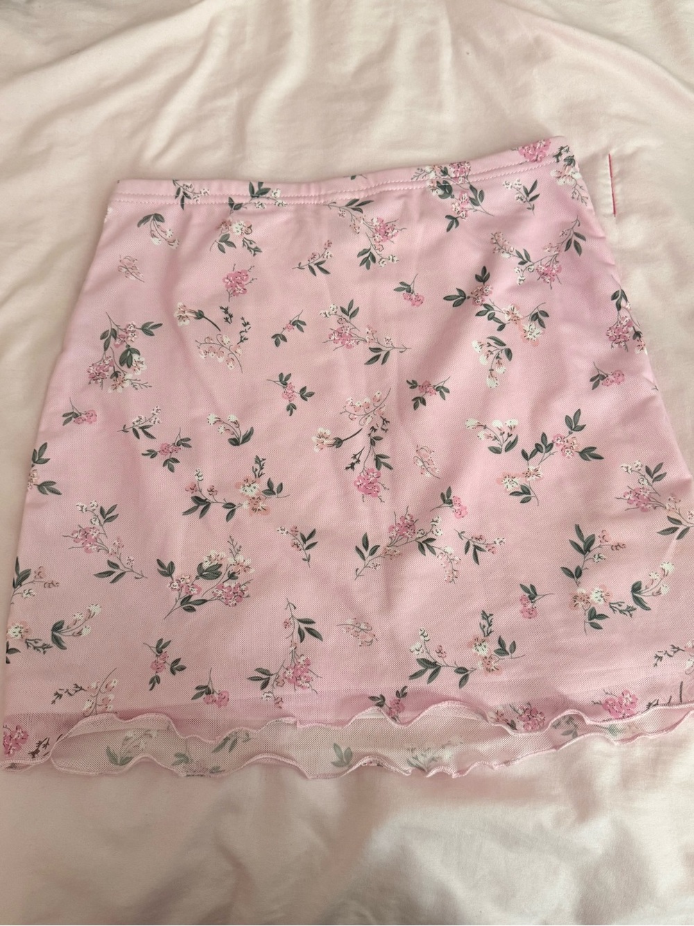 Pink Floral Skirt
